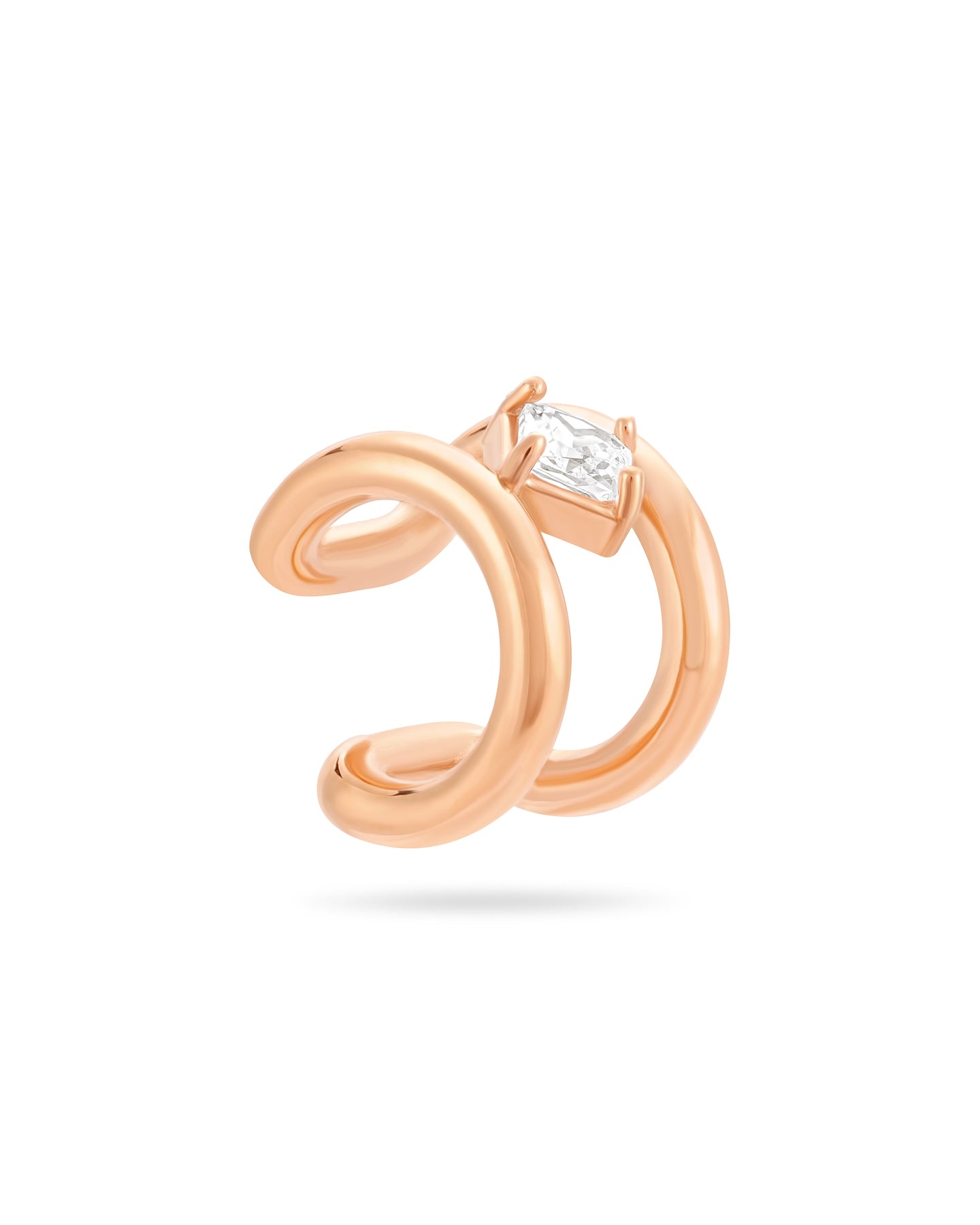Axis Cuff Earrings - Rose Gold
